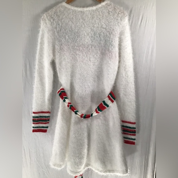 New ⛄️ Born Famous White Christmas Snowman Stretchy Cute Holiday Sweater Dress - Picture 5 of 16